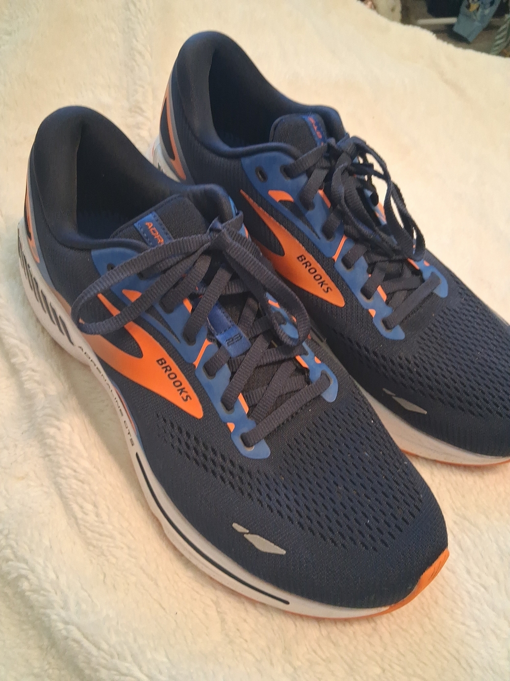 Brooks Navy Blue & Orange Men’s Running Sneakers Size 11.5 - Picture 3 of 7